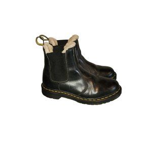 Dr. Doc Martens Leonore Boots 2976 Black sherpa lined Womens size 7